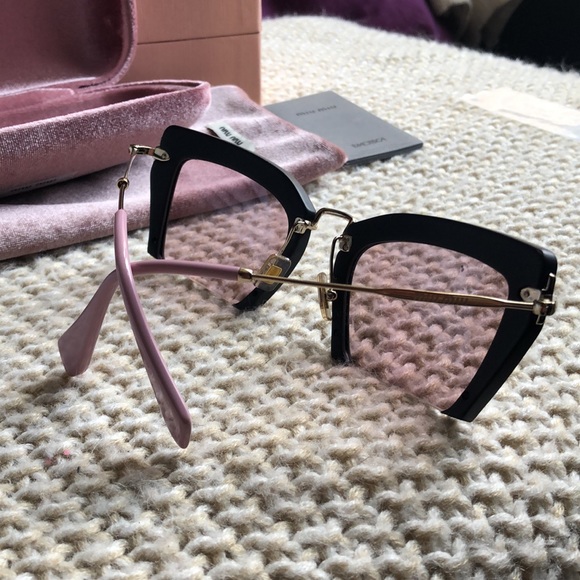 New Miu Miu - Cat Eye Plastic Frame Sunglasses - Picture 7 of 7
